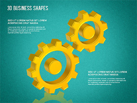 3D Business Shapes, Slide 14, 01361, Shapes — PoweredTemplate.com