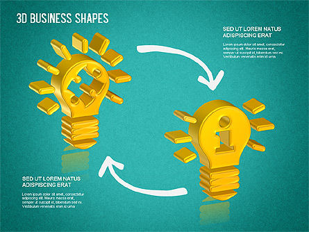 3D Business Shapes, Slide 16, 01361, Shapes — PoweredTemplate.com