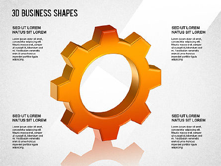 3D 비즈니스 모양, 슬라이드 3, 01361, 모양 — PoweredTemplate.com
