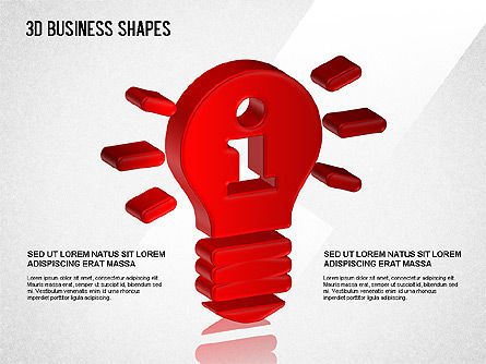 3D 비즈니스 모양, 슬라이드 5, 01361, 모양 — PoweredTemplate.com