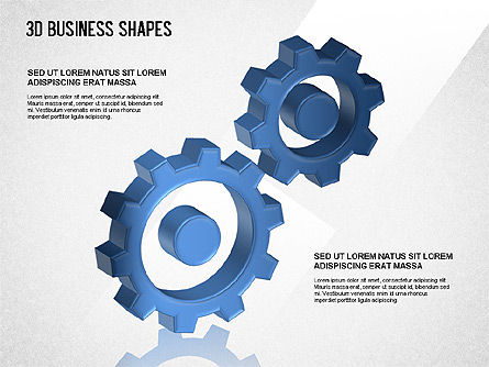 3Dビジネスシェイプ, スライド 6, 01361, 図形 — PoweredTemplate.com