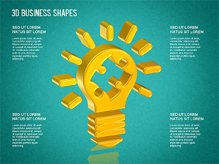 3D Business Shapes, Slide 9, 01361, Shapes — PoweredTemplate.com