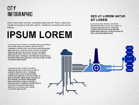 Stadt-Infografiken, PowerPoint-Vorlage, 01362, Präsentationsvorlagen — PoweredTemplate.com