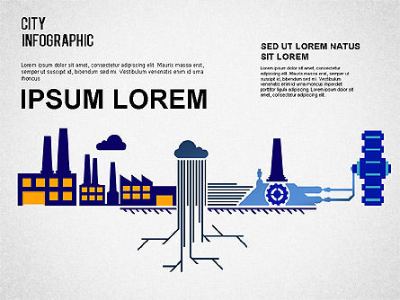 Infografis Kota, Slide 2, 01362, Templat Presentasi — PoweredTemplate.com