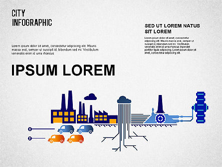 Infografía de la ciudad, Diapositiva 3, 01362, Plantillas de presentación — PoweredTemplate.com