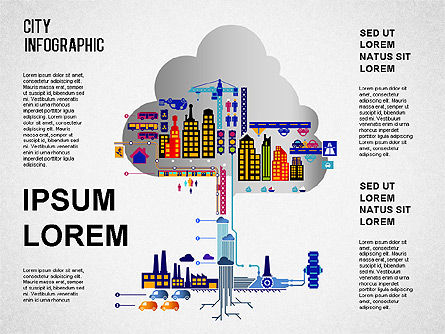 도시 infographics, 슬라이드 6, 01362, 프레젠테이션 템플릿 — PoweredTemplate.com