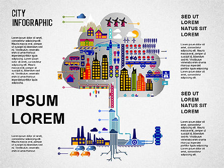 Infografis Kota, Slide 7, 01362, Templat Presentasi — PoweredTemplate.com