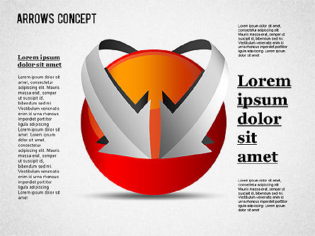 Flèches autour de la sphère, Diapositive 10, 01364, Formes — PoweredTemplate.com