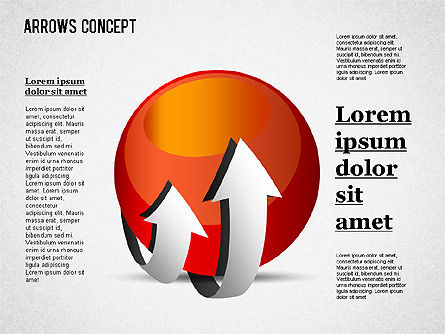 Flechas alrededor de la esfera, Diapositiva 12, 01364, Formas — PoweredTemplate.com