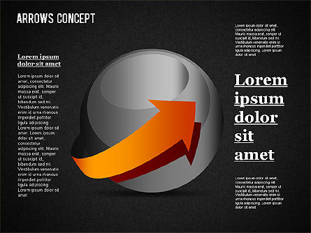 Frecce intorno sfera, Slide 14, 01364, Forme — PoweredTemplate.com