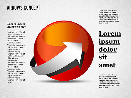 Frecce intorno sfera, Slide 8, 01364, Forme — PoweredTemplate.com