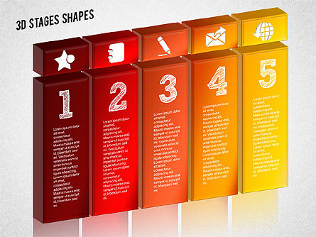 Table de scène 3d, Diapositive 11, 01367, Schémas d'étapes — PoweredTemplate.com