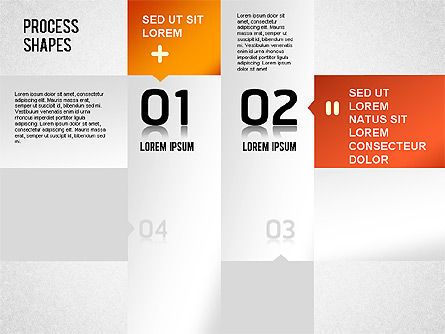 Schéma des étapes à rayures, Diapositive 11, 01369, Modèles commerciaux — PoweredTemplate.com
