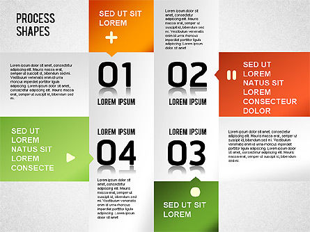 Striped Stages Diagram, Slide 13, 01369, Business Models — PoweredTemplate.com