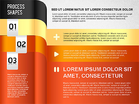 Schéma des étapes à rayures, Diapositive 3, 01369, Modèles commerciaux — PoweredTemplate.com