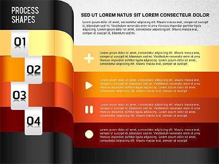 Diagrama de las Etapas Rayadas, Diapositiva 4, 01369, Modelos de negocios — PoweredTemplate.com