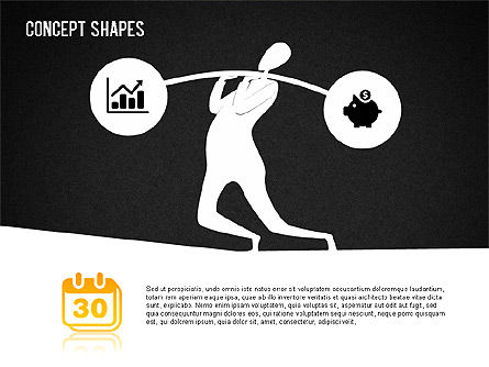 Financial Concept Shapes, Slide 10, 01373, Shapes — PoweredTemplate.com