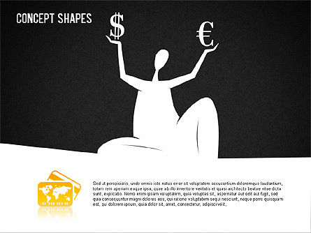 Financial Concept Shapes, Slide 15, 01373, Shapes — PoweredTemplate.com