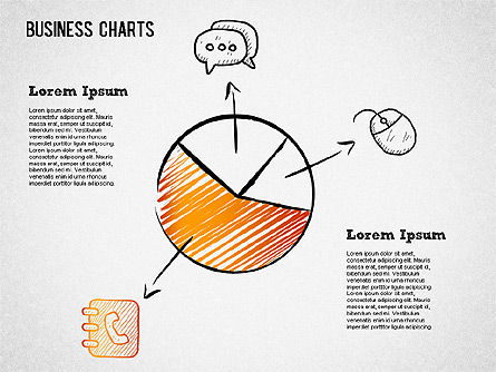 Gráficos de estilo de desenho, 01375, Modelos de Negócio — PoweredTemplate.com