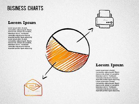 Gráficos de estilo de desenho, Deslizar 7, 01375, Modelos de Negócio — PoweredTemplate.com