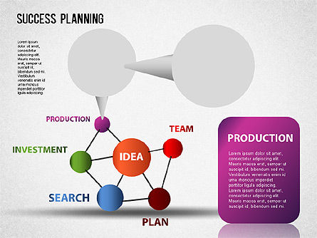 Gráfico de planejamento de sucesso, Deslizar 6, 01376, Diagramas de Etapas — PoweredTemplate.com