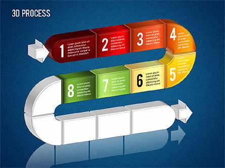 Processus 3d, Diapositive 11, 01378, Schémas de procédés — PoweredTemplate.com