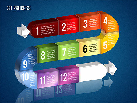 Processo 3d, Slide 15, 01378, Diagrammi di Processo — PoweredTemplate.com