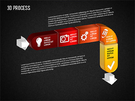 3D Process, Slide 2, 01378, Process Diagrams — PoweredTemplate.com