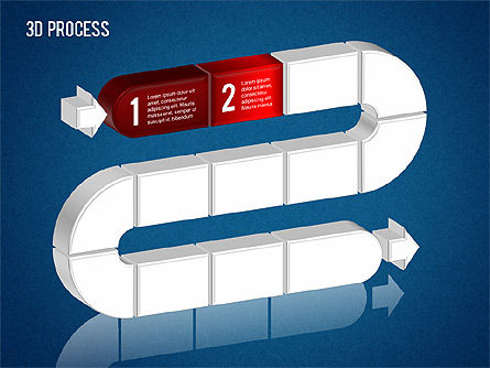Processus 3d, Diapositive 5, 01378, Schémas de procédés — PoweredTemplate.com