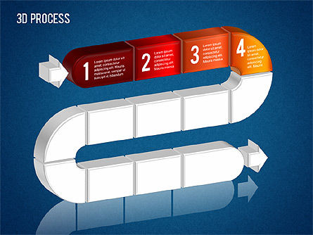 Processus 3d, Diapositive 7, 01378, Schémas de procédés — PoweredTemplate.com