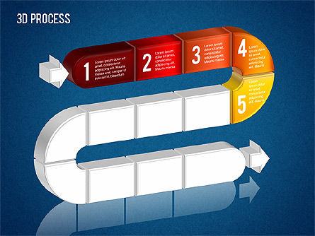 Processus 3d, Diapositive 8, 01378, Schémas de procédés — PoweredTemplate.com