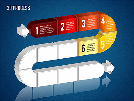 Processus 3d, Diapositive 9, 01378, Schémas de procédés — PoweredTemplate.com