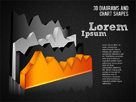 Diagrammes 3D et formes de graphiques, Diapositive 11, 01379, Formes — PoweredTemplate.com