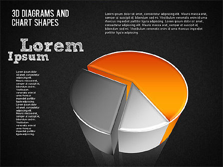 3D Diagrams and Charts Shapes, Slide 12, 01379, Shapes — PoweredTemplate.com