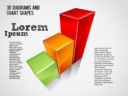 Diagramas 3D y Gráficos Formas, Diapositiva 2, 01379, Formas — PoweredTemplate.com