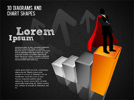 Diagrammes 3D et formes de graphiques, Diapositive 9, 01379, Formes — PoweredTemplate.com