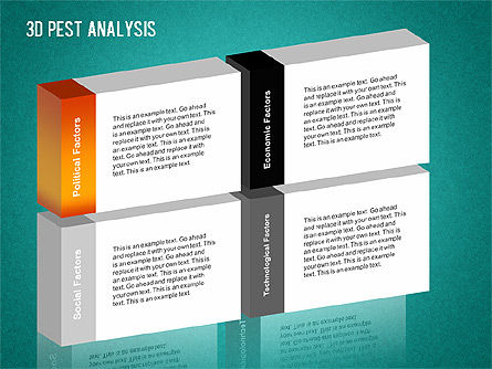 3D PEST Analysis Diagram, Slide 13, 01380, Business Models — PoweredTemplate.com