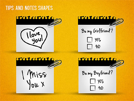 Notes Collection, Slide 14, 01382, Shapes — PoweredTemplate.com