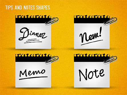 Notes Collection, Slide 16, 01382, Shapes — PoweredTemplate.com
