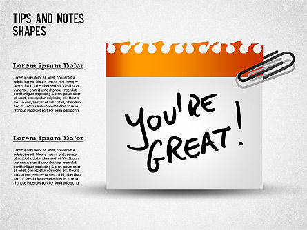 Notes Collection, Slide 3, 01382, Shapes — PoweredTemplate.com