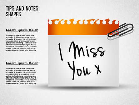 Notes Collection, Slide 7, 01382, Shapes — PoweredTemplate.com