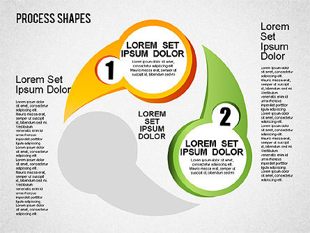 Formes de processus d'étape, Diapositive 10, 01384, Schémas de procédés — PoweredTemplate.com