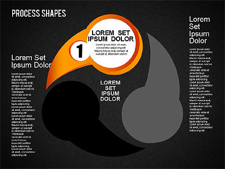 Formes de processus d'étape, Diapositive 15, 01384, Schémas de procédés — PoweredTemplate.com