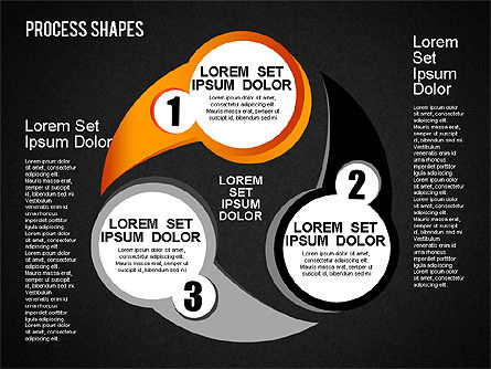 Formes de processus d'étape, Diapositive 16, 01384, Schémas de procédés — PoweredTemplate.com
