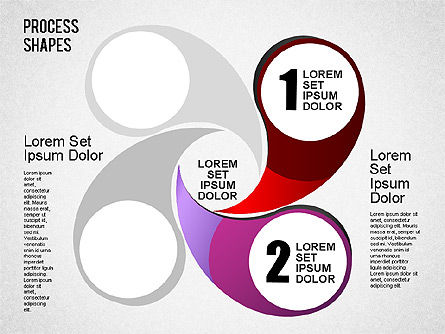 스테이지 프로세스 모양, 슬라이드 6, 01384, 프로세스 도표 — PoweredTemplate.com