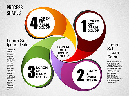 Stage Process Shapes, Slide 8, 01384, Process Diagrams — PoweredTemplate.com