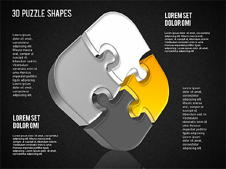 Bentuk Teka-teki 3d, Slide 10, 01389, Diagram Puzzle — PoweredTemplate.com