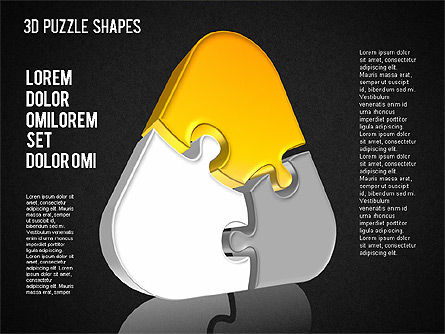 3D-puzzel vormen, Dia 13, 01389, Puzzeldiagrammen — PoweredTemplate.com