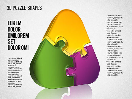 3D 퍼즐 모양, 슬라이드 5, 01389, 퍼즐 도표 — PoweredTemplate.com