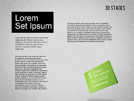 3d 단계 다이어그램, 슬라이드 4, 01391, 단계 도표 — PoweredTemplate.com